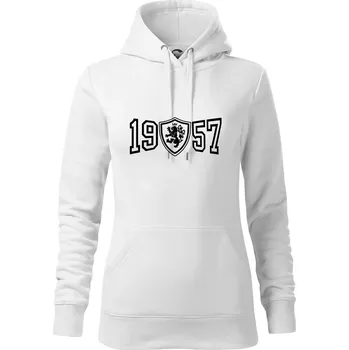 Dámská mikina Narozeninový motiv - znak - 1957 - Mikina dámská Cape s kapucí - S ( Bílá )