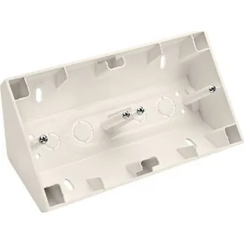 vypínač Kontakt-Simon Rohová omítková skříňka 2-násobná, Simon 54 premium béžová