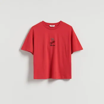 Dámské tričko Reserved - Tričko s aplikací - červená - 907HI-33X - 907HI-33X-S