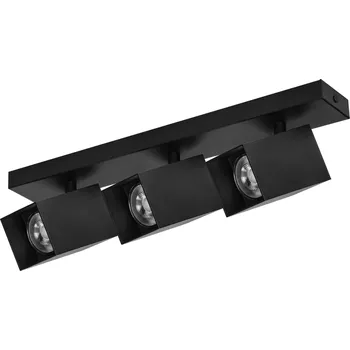 Černé stropní svítidlo, 3xGU10, IP20
