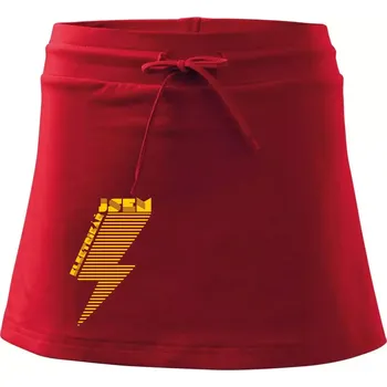 Dámská sukně Jsem elektrikář - blesk - Sportovní sukně - two in one - L ( Červená )
