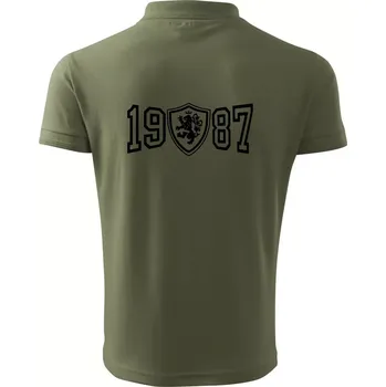 Pánská košile Narozeninový motiv - znak - 1987 - Polokošile pánská Pique Polo 203 - M ( Khaki )