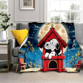 Dětská deka Snoopy kreslená měkká deka kawaii stylu | dětská přikrývka, flísová deka - 2 , 150x180cm
