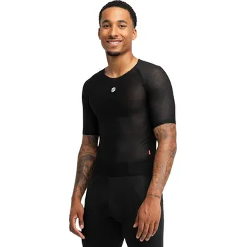 Pánské tričko SIROKO Pánské cyklistické spodní tričko Ultrablack S ČERNÁ