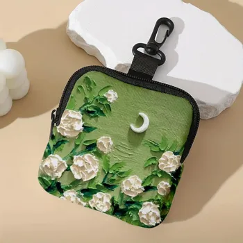 Peněženka Mini květinová peněženka na zip | malá peněženka, kapsička na mince - Moře květin