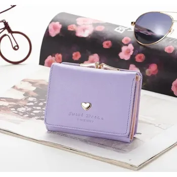 Peněženka Mini peněženka se srdíčkem | mini peněženka, dívčí peněženka - fialová