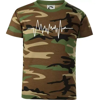 Ekg samostatné - Dětské maskáčové triko - 146 cm/10 let ( Hnědý maskáč )