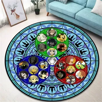 Koberec Kulatý koberec s herním motivem kingdom heart | herní koberec, kusový koberec - 22 , 80x80cm