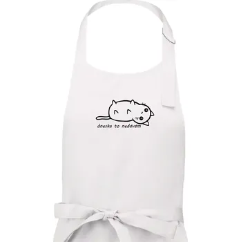 Kuchyňská zástěra Dneska to nedávám - Pánská zástěra na vaření - Univerzální velikost ( Bílá )