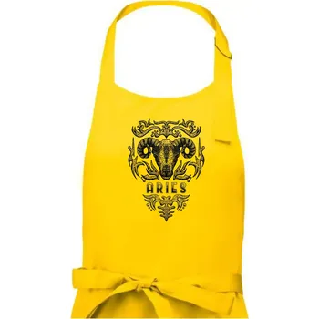 Kuchyňská zástěra Aries - vintage - Pánská zástěra na vaření - Univerzální velikost ( Žlutá )