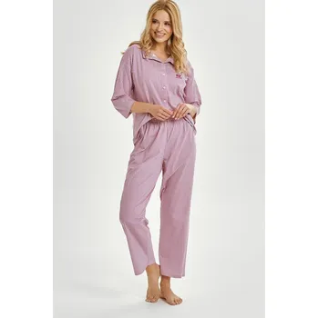 Dámské noční prádlo Dámské pyžamo Taro s košilovou blůzou a elastickým pasem, m i240_216235_2:M
