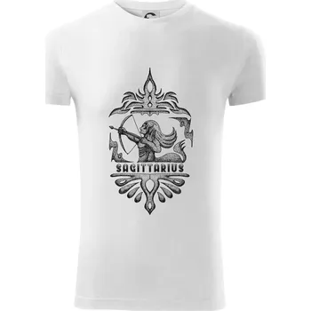 Pánské tričko Sagittarius - vintage - Viper FIT - Pánské zůžené tričko - M ( Bílá )