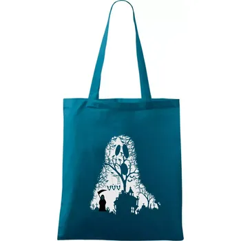 Halloween duch - Taška bavlněná - 42 x 38 cm ( Petrolejová )