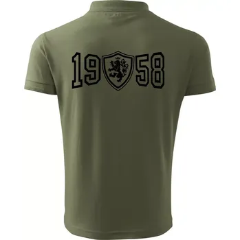 Pánská košile Narozeninový motiv - znak - 1958 - Polokošile pánská Pique Polo 203 - S ( Khaki )