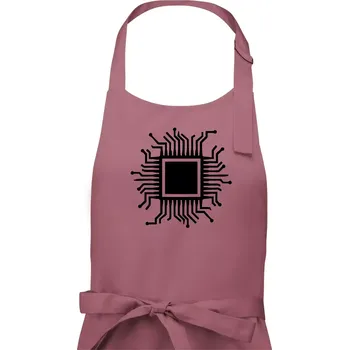 Kuchyňská zástěra Procesor - Dámská zástěra na vaření - Univerzální velikost ( Starorůžová )