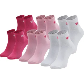 Pánské ponožky Ponožky FILA Quarter Socks 6-pack Unisex pink 39-42