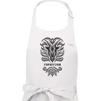 Kuchyňská zástěra Capricorn - vintage - Dámská zástěra na vaření - Univerzální velikost ( Bílá )