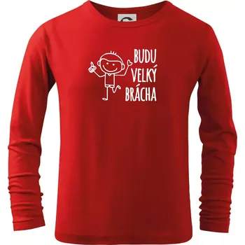 Dětská móda Budu velký brácha - Triko dětské Long Sleeve - 122 cm/6 let ( Červená )