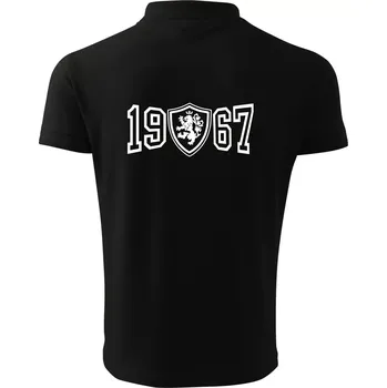 Pánská košile Narozeninový motiv - znak - 1967 - Polokošile pánská Pique Polo 203 - L ( Černá )