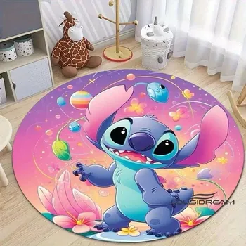 Koberec Kulatý dětský koberec se Stitch motivem | koberec, podložka - 7 , 40x40cm