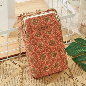 Kabelka Stylová koženková mini kabelka s korkovým motivem | malá taška, dámská kabelka - 303