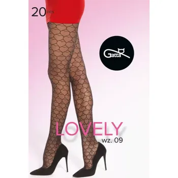 Dámské punčochy LOVELY 20 wz.09 - 20 DEN ponožek nero 4-L