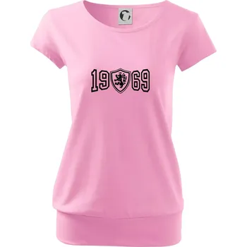 Dámské tričko Narozeninový motiv - znak - 1969 - Volné triko city - S ( Růžová )