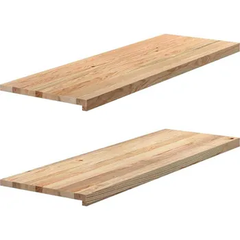 vidaXL Okenní parapety 2 ks neošetřené 120x40x2cm masivní dubové dřevo [4009202] Barva: Přírodní