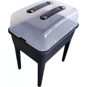 Minipařeniště Černý plastový zahradní sadbovač GH76 - délka 77 cm, šířka 58 cm, výška 96,3 cm