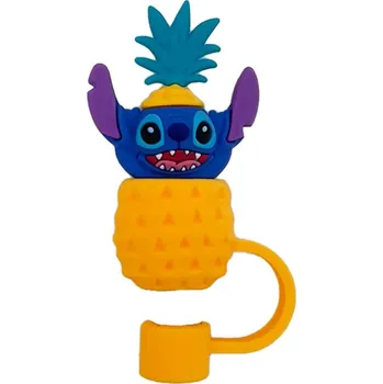Silikonové víčko Stitch na brčko | víčko, párty dekorace - 1PC-29