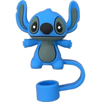 Party dekorace Silikonové víčko Stitch na brčko | víčko, párty dekorace - 1 ks