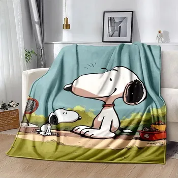 Dětská deka Snoopy kreslená měkká deka kawaii stylu | dětská přikrývka, flísová deka - 20 , 100x150CM