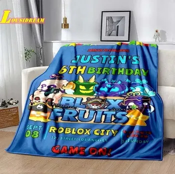 Dětská deka Deka s motivem blox fruits | dětská deka, cestovní přikrývka - 23 , 100x130CM