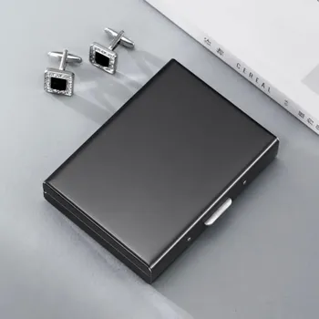 Peněženka Kovové pouzdro na karty s RFID | slim peněženka, cestovní pouzdro - Černé 10 slotů na karty