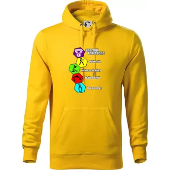 Pánská mikina Sportuji rekreačně - Mikina pánská Cape s kapucí - 3XL ( Žlutá )