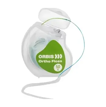 Zubní nit ORBIS Zubní nit Ortho, dávkovač s integrovanou čepelí, 50ks