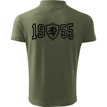 Pánská košile Narozeninový motiv - znak - 1955 - Polokošile pánská Pique Polo 203 - 5XL ( Khaki )