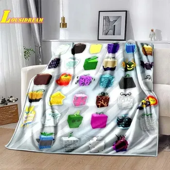 Dětská deka Deka s motivem blox fruits | dětská deka, cestovní přikrývka - 5 , 150x220cm