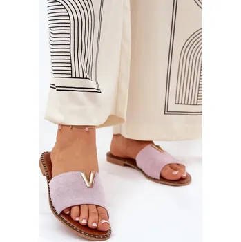 Dámské pantofle Pantofle Step in Style plochá podrážka eko semiš, 36 i240_211709_2:36