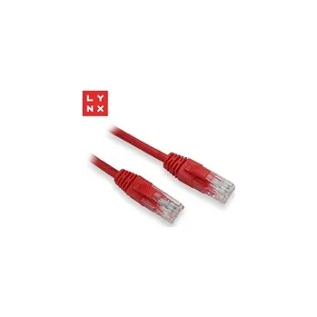Kabel LYNX UTP patch kabel Cat5e, PVC, CCA, 10m, červený