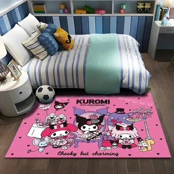 Koberec Roztomilý kulatý koberec Kuromi | dětský koberec, protiskluzová podložka - 3 , 80X120CM