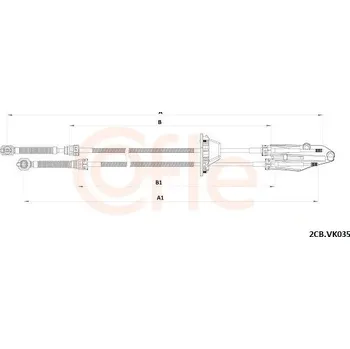 Tažné lanko, ruční převodovka COFLE 2CB.VK035