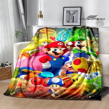 Dětská deka 3D deka mario bros pikniková přikrývka | dětská deka, teplá přikrývka - 7 , 150x180cm