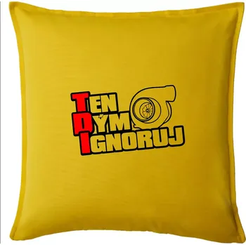 Polštář Ten dým ignoruj - Polštář 50x50 - 50x50 - Pouze potah ( Žlutá )