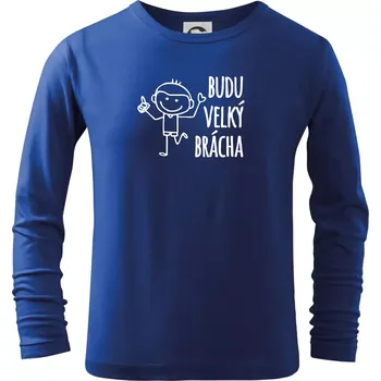 Chlapecké tričko Budu velký brácha - Triko dětské Long Sleeve - 122 cm/6 let ( Královská modrá )