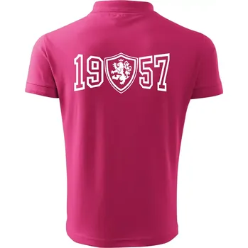 Pánská košile Narozeninový motiv - znak - 1957 - Polokošile pánská Pique Polo 203 - 4XL ( Purpurová )