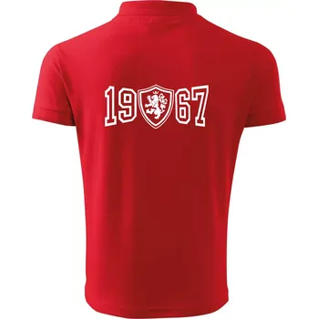 Pánská košile Narozeninový motiv - znak - 1967 - Polokošile pánská Pique Polo 203 - S ( Červená )