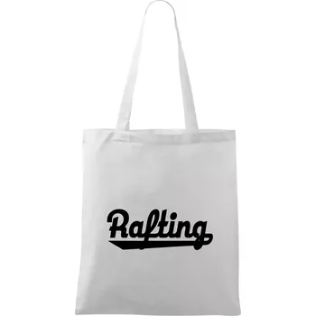 Rafting nápis - Taška bavlněná - 42 x 38 cm ( Bílá )