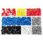 Dutinové elektrické konektory - dutinky, různé druhy, sada 1200 ks - ASTA