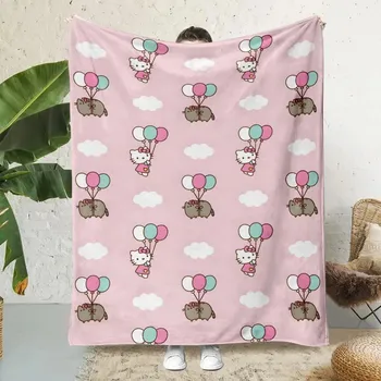 Dětská deka Hello kitty měkká cestovní deka | dětská deka, pikniková deka - 15 , 100x130CM